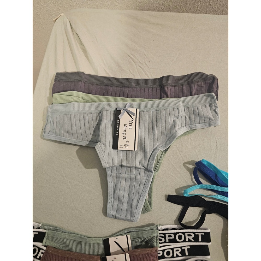 Yun Meng Ni Intimates Womens Underwear Lot 18pc M Thongs Lace Ribbed NWT - Picture 6 of 7